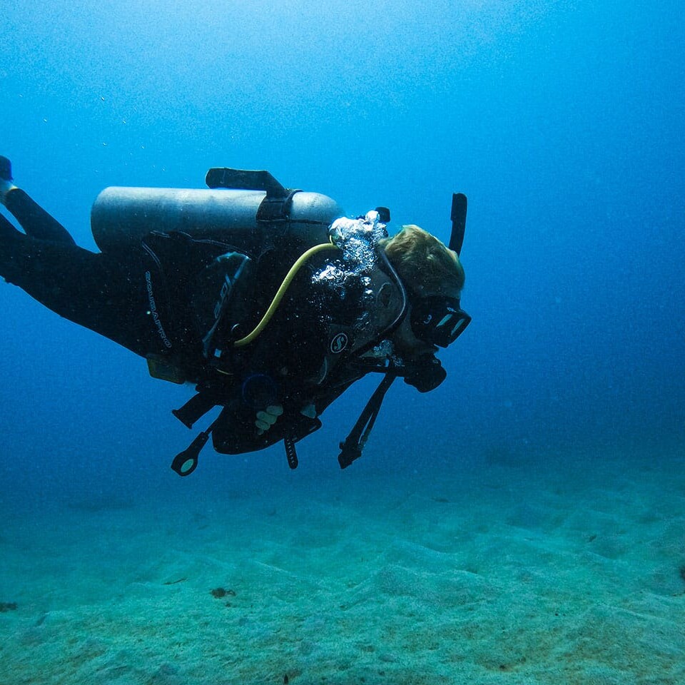 diving near the seafloor uai