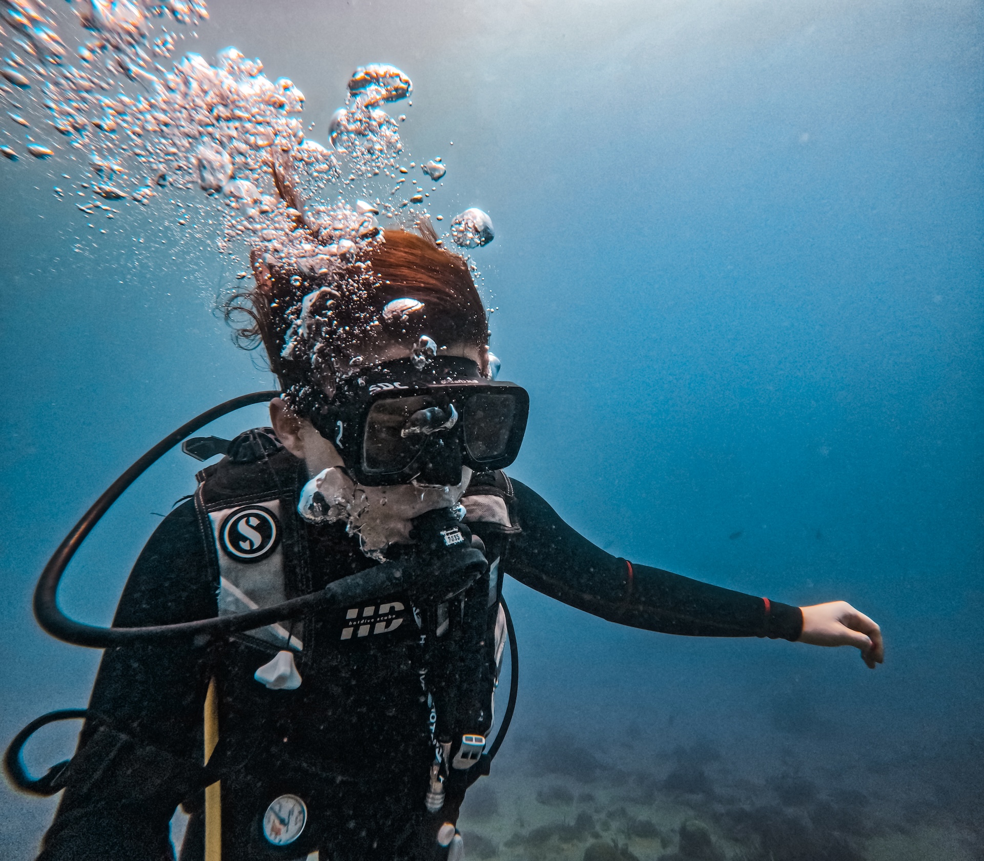 breathing meditation underwater