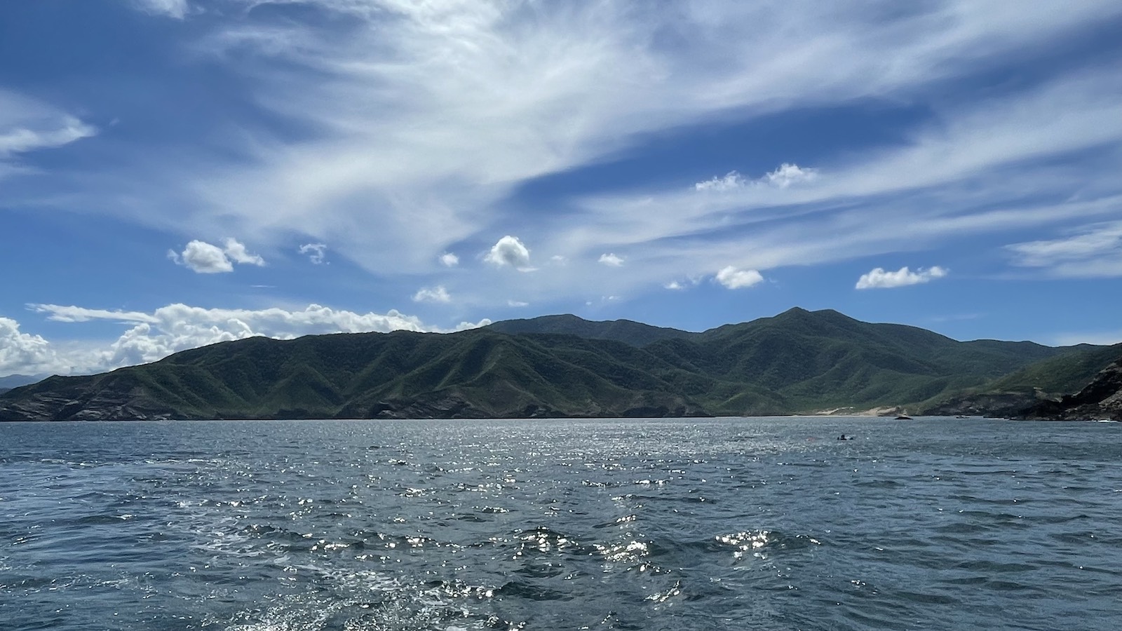 Scuba diving in Tayrona Santa Marta bay view Colombia